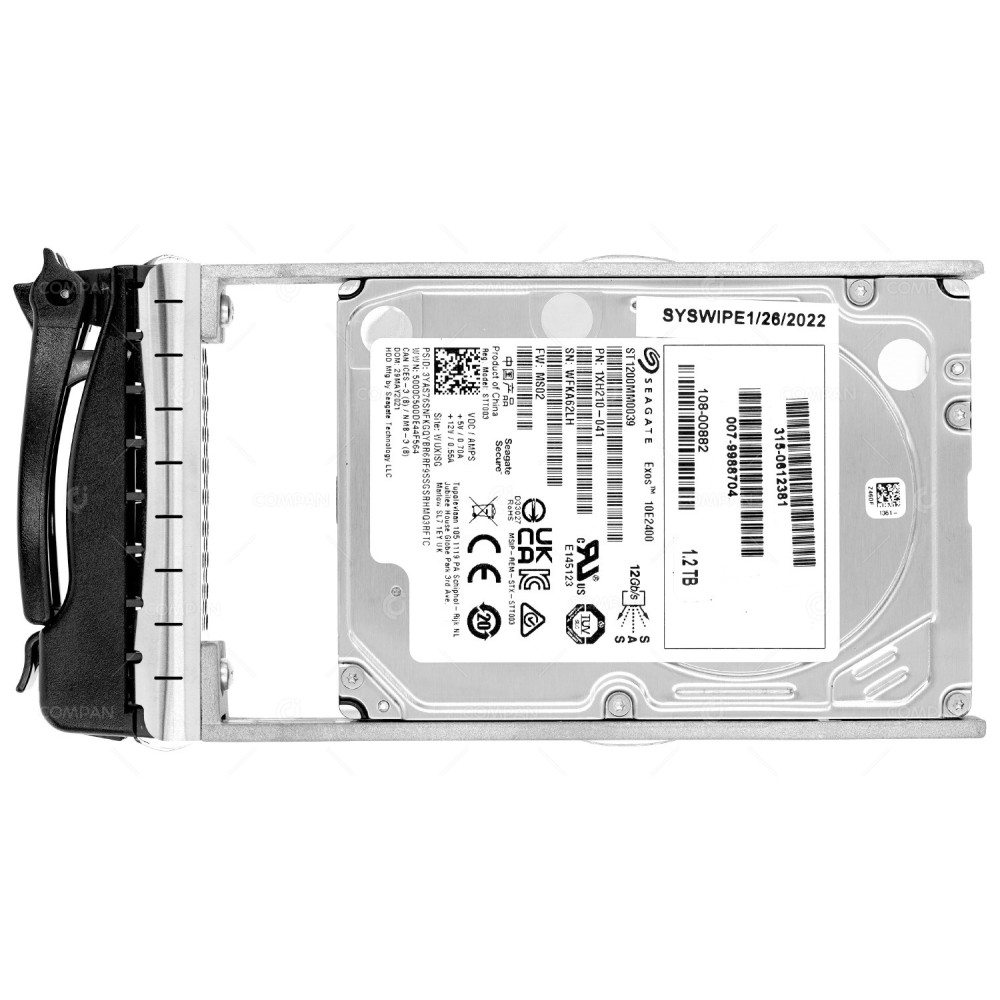108-00882 NETAPP HDD 1.2TB 10K SAS 12G 2.5" SFF